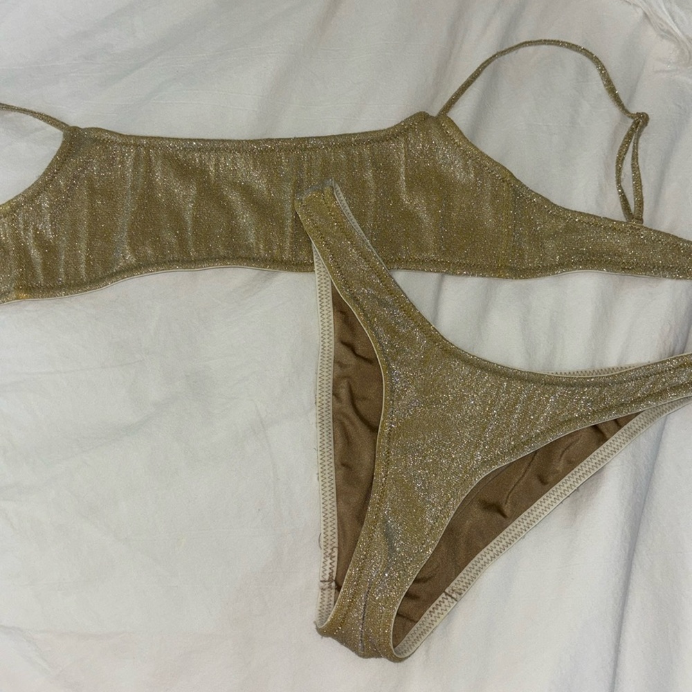 Triangl Swimwear Gold Bikini Set